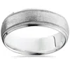 Pompeii3 Platinum 6mm Brushed Ring Men's Wedding Band Size Selectable In Multi