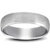 Pompeii3 Platinum Wedding Band Mens Brushed Beveled Ring 6mm Polished Edges Size Selectable In Multi