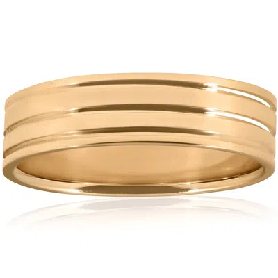 Pompeii3 Polished Wedding Ring 10k Yellow Gold Size Selectable In Multi