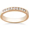 Pompeii3 Rose Gold 1/4ct Round Diamond Wedding Ring 14k In Silver