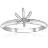 Pompeii3 Six Prong Solitaire Engagement Ring Setting 14k White Gold In Multi