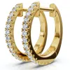 Pompeii3 Small Diamond Hoop Earrings 14k White Or Yellow Gold Lab Grown 1/2" Tall