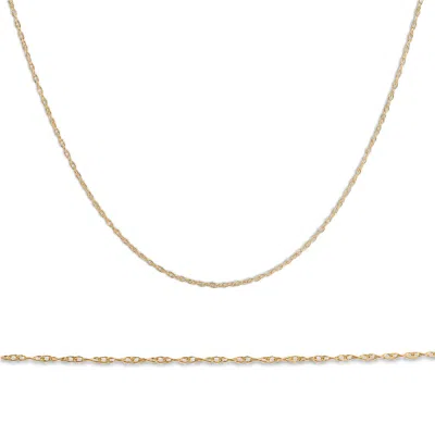 Pompeii3 Solid 10k Yellow Gold 18" Dainty Chain With Spring Ring In Pink