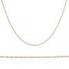 Pompeii3 Solid 10k Yellow Gold 18" Dainty Chain With Spring Ring In Multi
