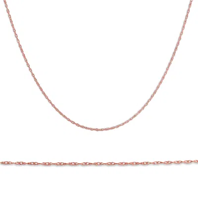 Pompeii3 Solid 14k Rose Gold 18" Chain With Spring Ring In Multi