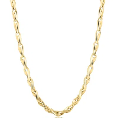 Pompeii3 Solid 14k Yellow Gold Men's 22" Chain Necklace 50.9 Grams 4mm Thick In Multi