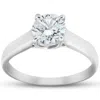 Pompeii3 Solitaire Diamond Engagement Ring 1 Carat 14k White Gold Enhanced In Multi