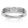 Pompeii3 Stackable Diamond Anniversary Wedding Ring 14k Gold Or Platinum Lab Grown In Metallic