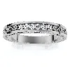 Pompeii3 Stackable Diamond Wedding Ring Scroll Pattern Band 14k Gold Lab Grown In Silver