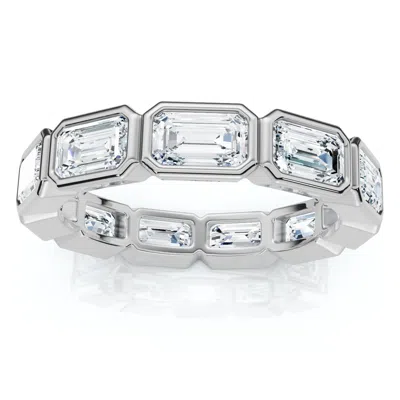 Pompeii3 Stackable Graduated Diamond Anniversary Wedding Ring 14k Gold Or Pt Lab Grown In Multi