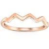 Pompeii3 Stackable Zig Zag Women's Ring Wedding Band In 14k White, Rose, Or Yellow Gold In Multi