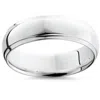 Pompeii3 Step Cut Polished Wedding Band 14k White Gold Size Selectable In Multi