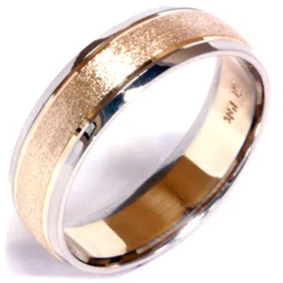 Pompeii3 Stone Finish Wedding Band 14k Gold In Multi
