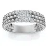 Pompeii3 Three Row Beaded Diamond Stackable Ring 14k Gold Or Platinum Lab Grown
