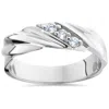 Pompeii3 Three Stone Diamond 14k White Gold Wedding Ring In Multi