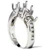 Pompeii3 Three Stone Past Present Future Diamond Ring Mount 14k In Multi