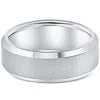 Pompeii3 Titanium Mens Comfort Fit Brushed Beveled Polished Edge Wedding Band 7mm In Multi