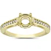 Pompeii3 Vintage 1/5ct Semi Mount Engagement Ring Setting Gold In Multi
