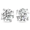 Pompeii3 Vs 2 Ct Tw Round Moissanite Studs 14k White Gold Women's Earrings In Multi