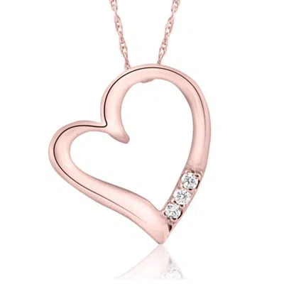 Pompeii3 Vs Diamond Pendant Heart Shape Necklace Lab Grown In Multi