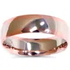 Pompeii3 White & Rose Gold Plain High Polished Wedding Band 14k In Brown