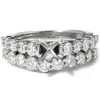 Pompeii3 White Gold 1 1/2ct G Si Diamond Engagement Wedding Ring Set In Silver