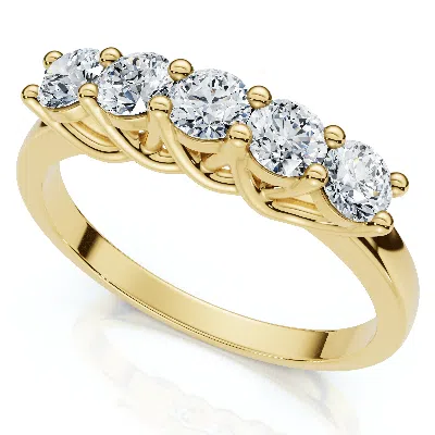 Pompeii3 Yellow Gold 1/2ct 14k Diamond Wedding Guard Ring Size Selectable