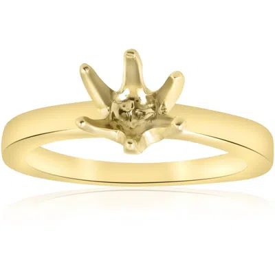 Pompeii3 Yellow Gold 14k Solitaire Semi Mount Engagement Ring In Multi