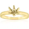 Pompeii3 Yellow Gold 14k Solitaire Semi Mount Engagement Ring In Multi