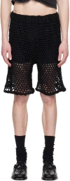 Ponder.er Black Elasticized Shorts In Black
