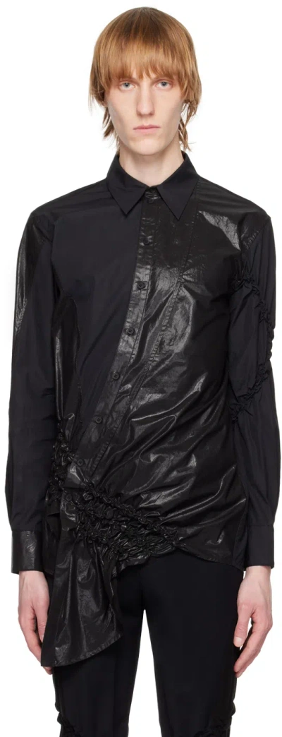 Ponder.er Black Smocked Shirt