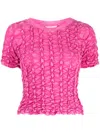 Ponder.er Ruched-detailing Cotton T-shirt