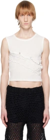 Ponder.er White Twisted Tank Top In White