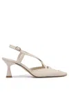 Pons Quintana Pointed Toe Woven Leather Slingback Heeled Shoes