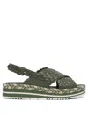 Pons Quintana Woven Leather Platform Sandals With Adjustable Buckle