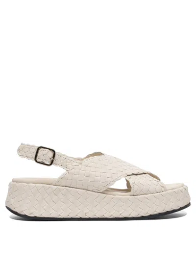 Pons Quintana Leather Sandals In White
