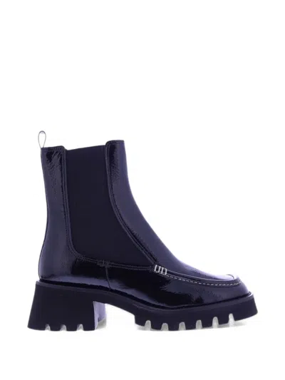 Pons Quintana Patent Leather Chelsea Boots In Black