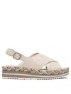 Pons Quintana Woven Leather Cross-strap Sandals With Rubber Sole