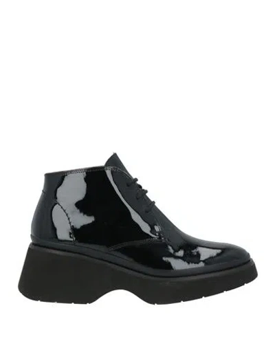 Pons Quintana Woman Ankle Boots Black Size 11 Leather