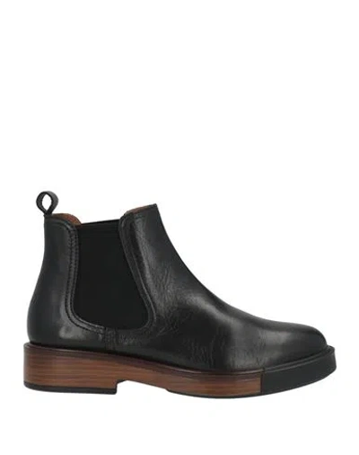 Pons Quintana Woman Ankle Boots Black Size 5 Leather In Multi