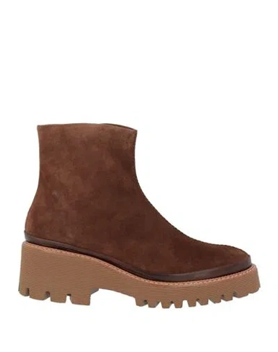 Pons Quintana Woman Ankle Boots Brown Size 6 Leather