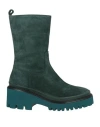 PONS QUINTANA PONS QUINTANA WOMAN ANKLE BOOTS DEEP JADE SIZE 10 LEATHER
