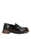 Pons Quintana Woman Loafers Black Size 7 Leather In Black