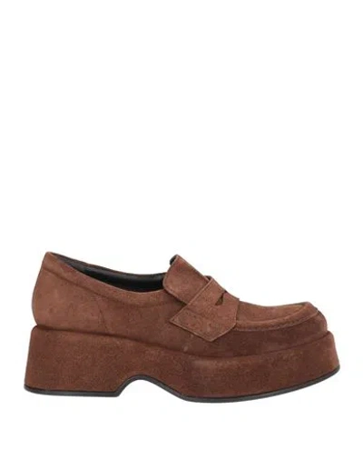 Pons Quintana Woman Loafers Brown Size 6 Leather