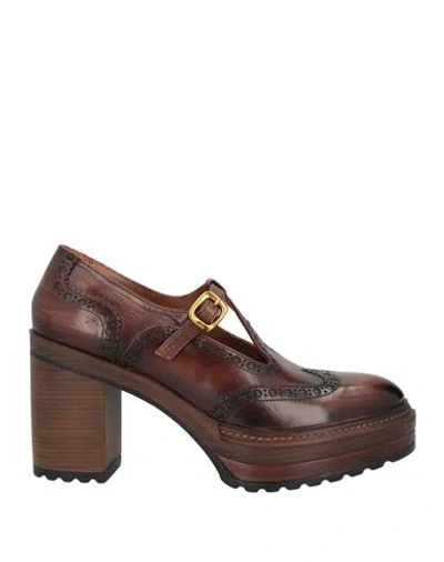 Pons Quintana Woman Loafers Brown Size 8 Leather