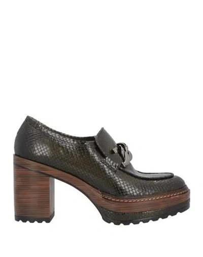 Pons Quintana Woman Loafers Dark Green Size 6 Leather