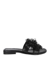 Pons Quintana Woman Sandals Black Size 10 Soft Leather