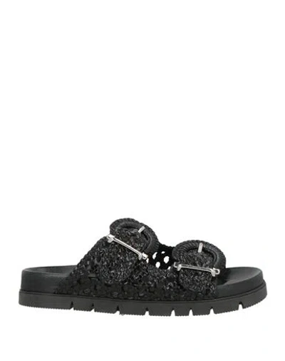 Pons Quintana Woman Sandals Black Size 7 Leather