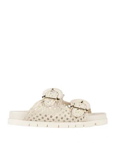 Pons Quintana Woman Sandals Cream Size 6 Leather In White