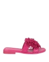 Pons Quintana Woman Sandals Fuchsia Size 8 Soft Leather In Pink